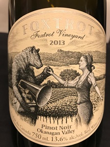 Foxtrot Foxtrot Vineyard Pinot Noir Pinot Noir 2013